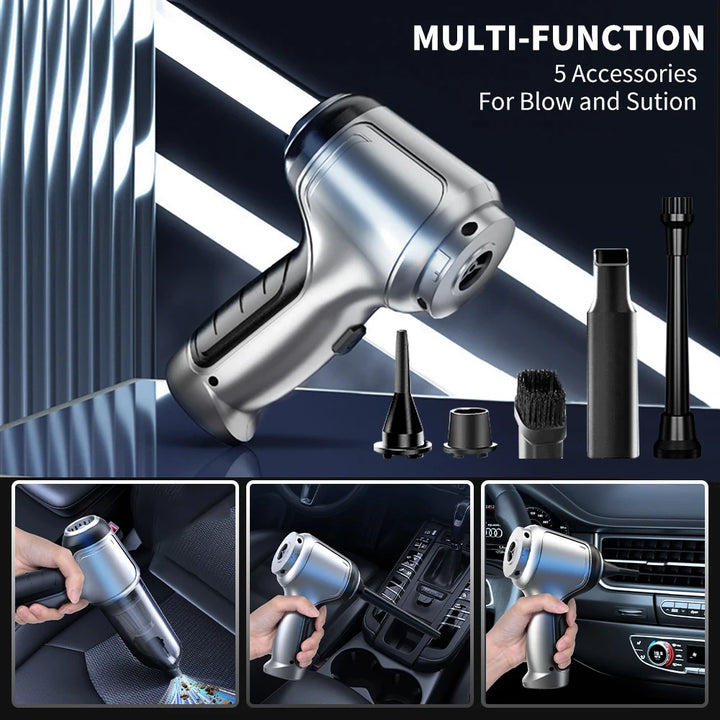 STORM SUCTION Car Wireless Vacuum Cleaner and Blowable Cordless